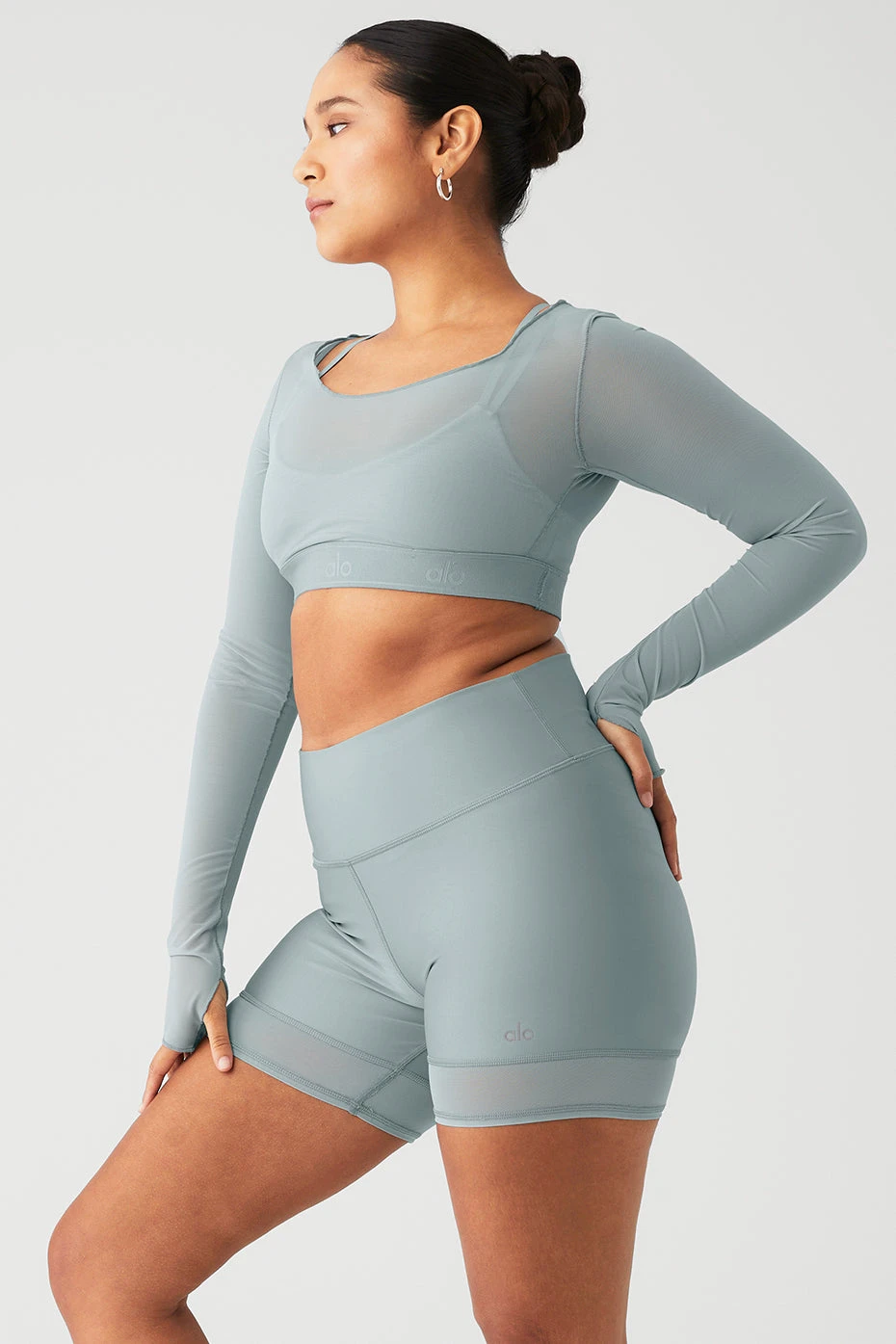 Airlift Long Sleeve Ballet Dream Bra - Cosmic Grey 9 Airlift Long Sleeve Ballet Dream Bra - Cosmic Grey - Image 9