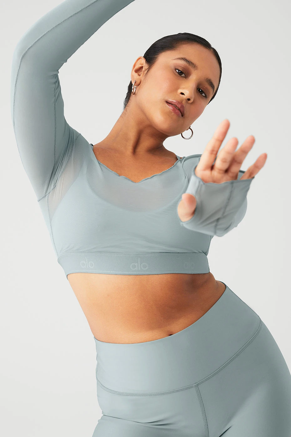 Airlift Long Sleeve Ballet Dream Bra - Cosmic Grey 11 Airlift Long Sleeve Ballet Dream Bra - Cosmic Grey - Image 11