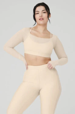 Airlift Long Sleeve Ballet Dream Bra - Macadamia 15 Airlift Long Sleeve Ballet Dream Bra - Macadamia -Attire Mew Sales W9605R 04831 b1 s4 a1 1 m29