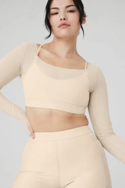 Airlift Long Sleeve Ballet Dream Bra - Macadamia 18 Airlift Long Sleeve Ballet Dream Bra - Macadamia -Attire Mew Sales W9605R 04831 b1 s4 a4 1 m29