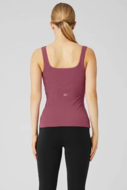 Ribbed Minimalist Tank - Mars Clay -Attire Mew Sales W9635R 04677 b1 s1 a2 1 m131