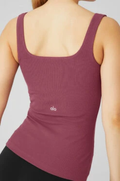 Ribbed Minimalist Tank - Mars Clay -Attire Mew Sales W9635R 04677 b1 s1 a4 1 m131