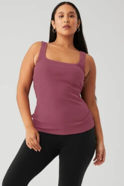 Ribbed Minimalist Tank - Mars Clay -Attire Mew Sales W9635R 04677 b1 s4 a1 1 m135