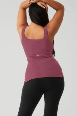 Ribbed Minimalist Tank - Mars Clay -Attire Mew Sales W9635R 04677 b1 s4 a2 1 m135