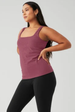 Ribbed Minimalist Tank - Mars Clay -Attire Mew Sales W9635R 04677 b1 s4 a3 1 m135